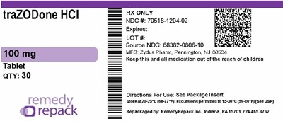 traZODone HCl 100mg 70518 1204 02